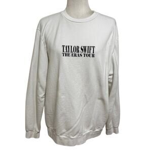Taylor Swift Eras Tour Crewneck Sweatshirt White Graphic Oversized Unisex L